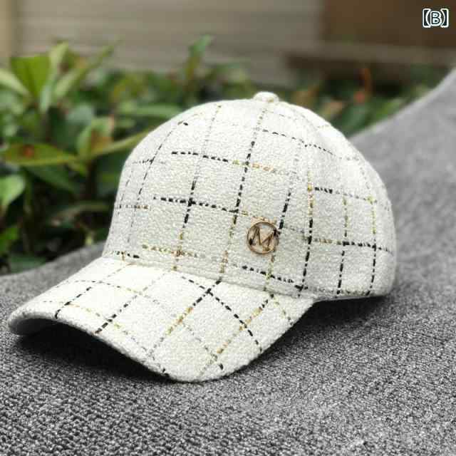 春 コーデ オシャレ 小物 アイテム レディース ハット 秋冬 ダックビル キャップ チェック柄 野球帽 ベースボール キャップ サンハット