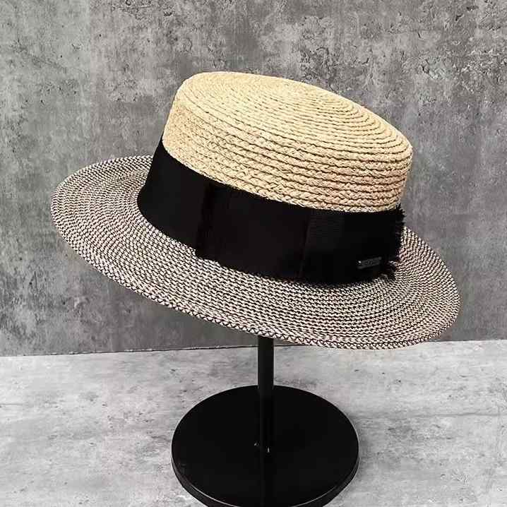 春 コーデ オシャレ 小物 アイテム レディース ラフィア ストロー フラットトップ ハット 夏 ビーチ サンシェード ハット