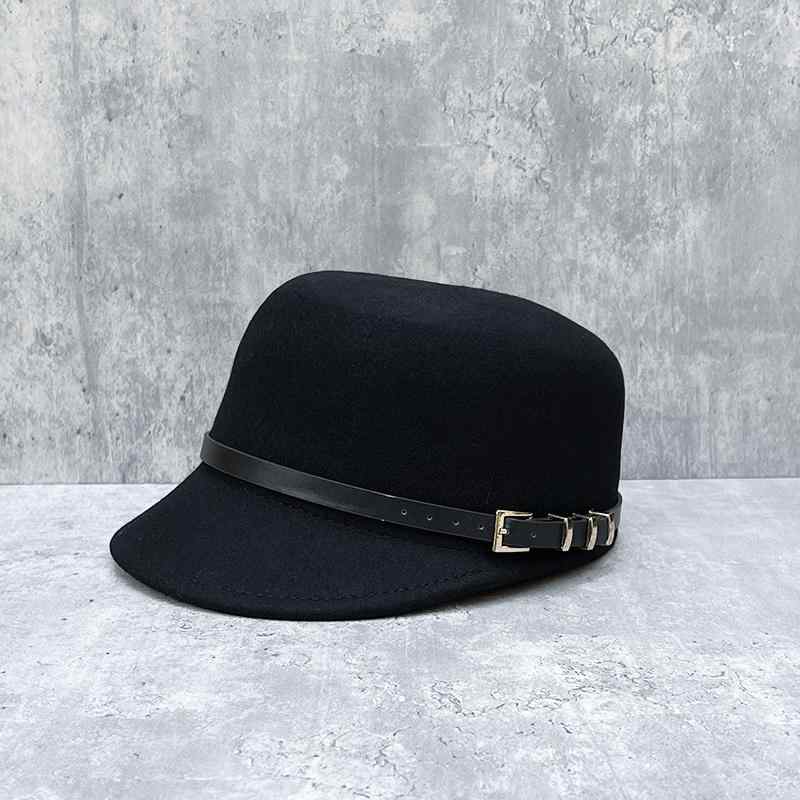 春 コーデ オシャレ 小物 アイテム レディース フレンチ ベルトバックル ウール 乗馬 レトロ 黒 フェルト