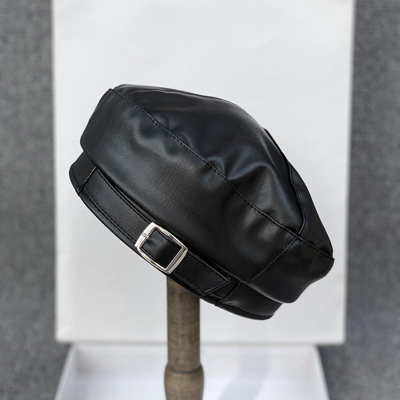 春 コーデ オシャレ 小物 アイテム レディース ベルトバックル ベレー帽 PUレザー 八角形 レトロ 夏