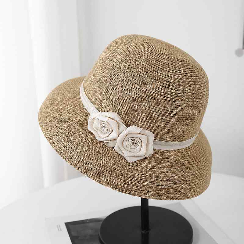 春 コーデ オシャレ 小物 アイテム レディース フレンチ エレガント リネン 花柄 フィッシャーマンハット バケットハット 女性用 ベル型 麦わら帽子