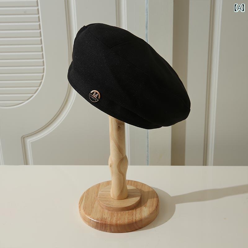 春 コーデ オシャレ 小物 アイテム レディース ウール ベレー帽 秋冬 頭囲