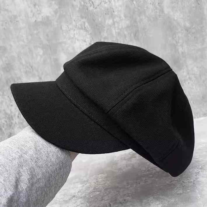 春 コーデ オシャレ 小物 アイテム レディース 女性用 カジュアル ベレー帽 黒 ダックビル ハット 八角形