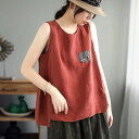春 コーデ レディース ファッション オシャレ カワイイ シンプル きれいめ ナチュラル 上品カジュアル 婦人服 夏 コットン リネン キャミソール トップス ゆったり ノースリーブ 無地 クラシック レイヤリング シャツ