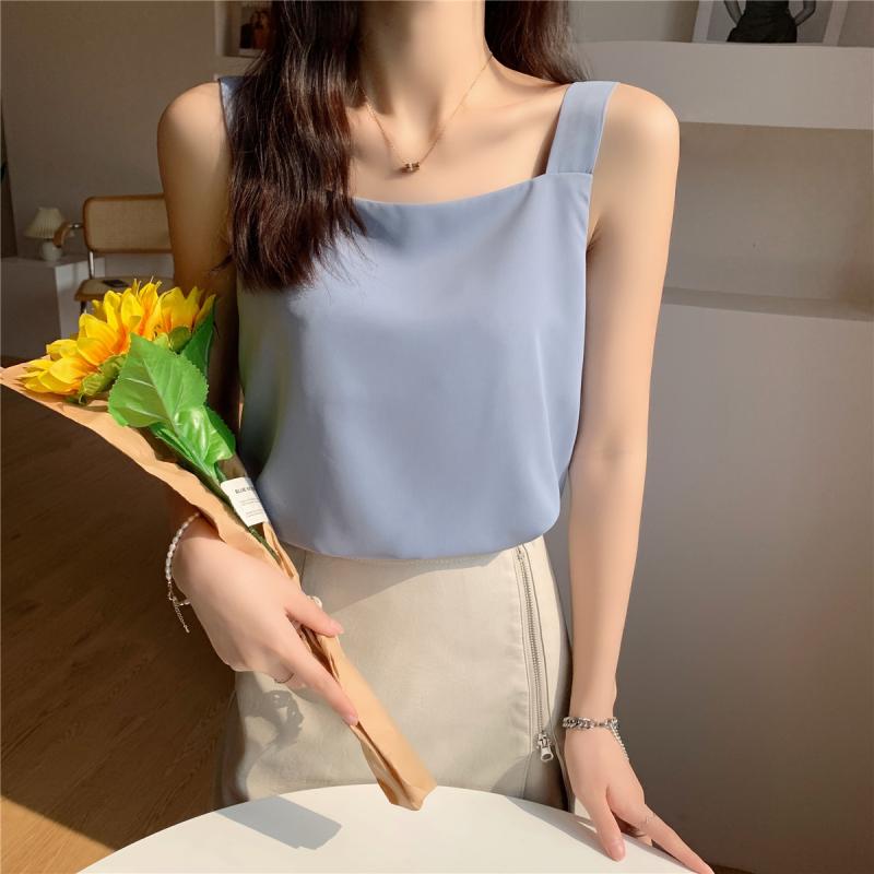 春 コーデ レディース ファッション オシャレ カワイイ シンプル きれいめ ナチュラル 上品カジュアル 婦人服 ノースリーブベスト 夏 アウター スリング 無地 レイヤリング シャツ ゆったり 大きいサイズ スリム シフォン
