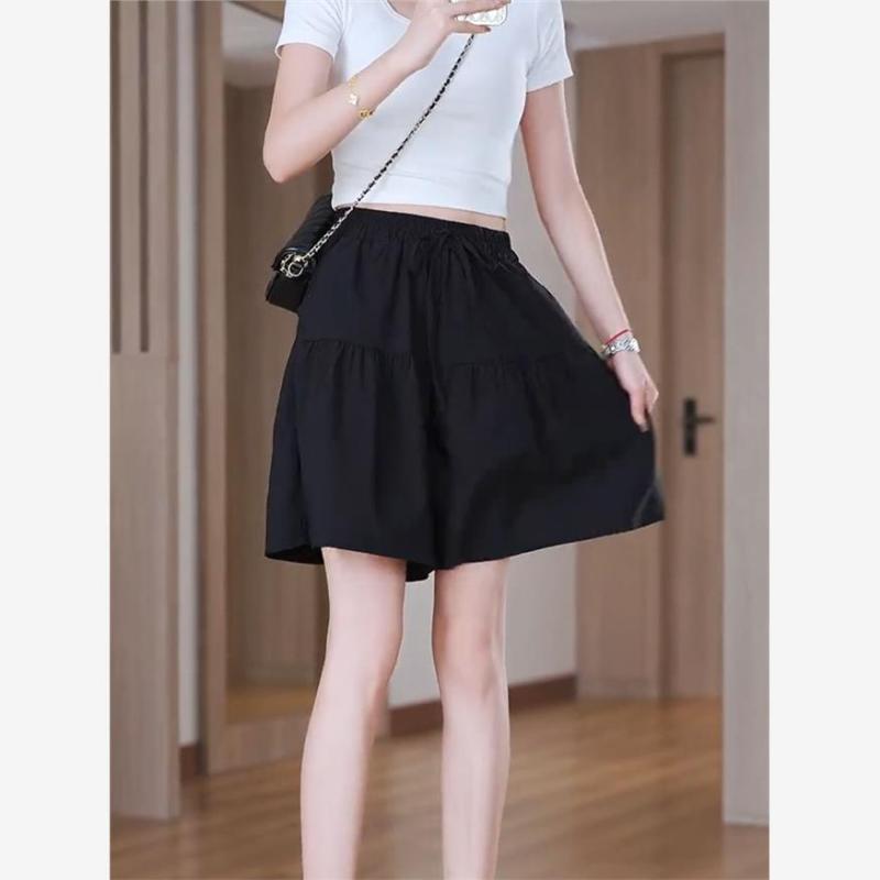Other - 春 コーデ レディース ファッション オシャレ カワイイ シンプル きれいめ ナチュラル 上品カジュアル 婦人服 大きいサイズ ハイウエスト スリム カジュアル パンツ Aライン 夏 薄手 スカート ワイドレッグ