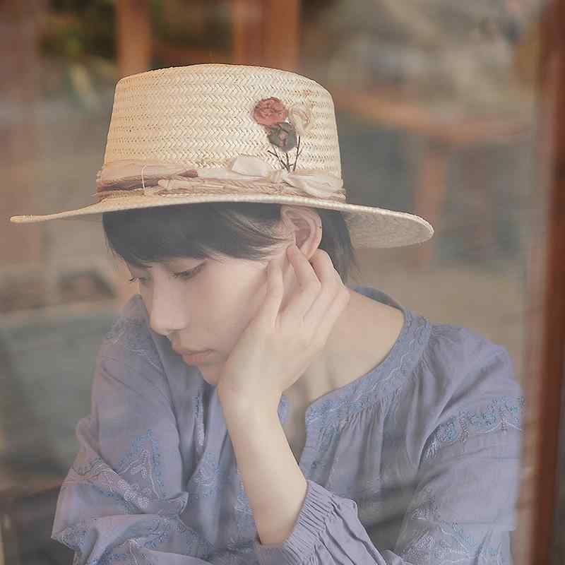 春 コーデ オシャレ 小物 アイテム レディース 夏 ボヘミアン ブラウン レトロ エスニック つば広 麦わら帽子 サンハット