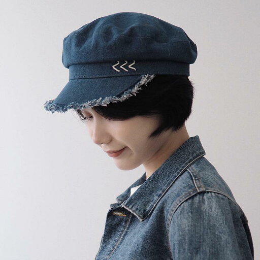 春 コーデ オシャレ 小物 アイテム レディース 幾何学 デニム ネイビー フラット キャップ ハット 男女兼用 春 コーデ オシャレ 小物 アイテム レディース 幾何学 デニム ネイビー フラット キャップ ハット 男女兼用