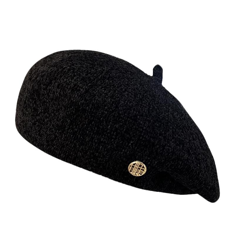 春 コーデ オシャレ 小物 アイテム レディース メタル バックル ウール ベレー帽 女性用