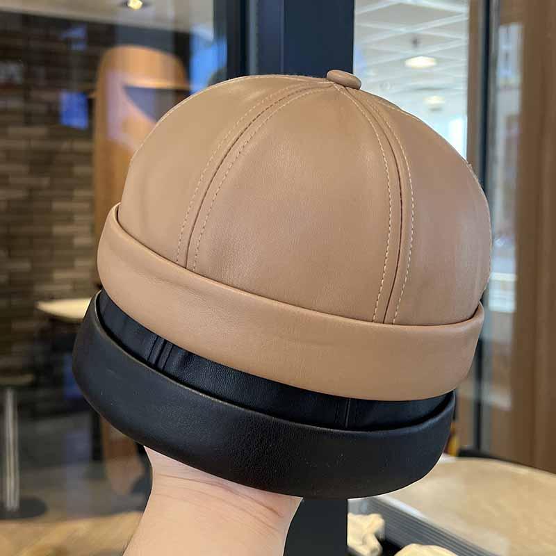 春 コーデ オシャレ 小物 アイテム レディース レトロ　革　ヒップホップ　つば有り　帽子　キャップ