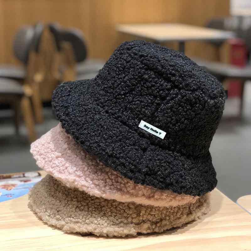 春 コーデ オシャレ 小物 アイテム レディース 　ラム　ウール　フィッシャーマンハット　バケットハット