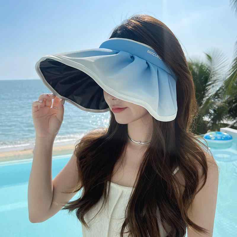 乐天商城 - 春 コーデ オシャレ 小物 アイテム レディース 夏　グラデーション　トップ　サンハット　抗UV　つば広