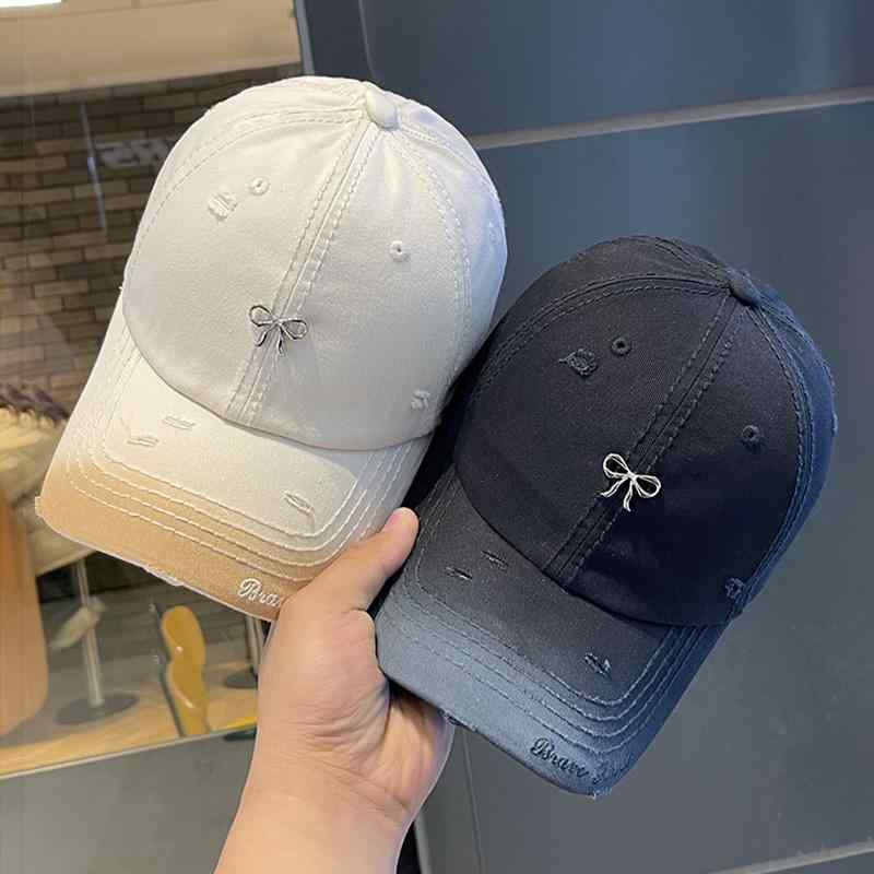 春 コーデ オシャレ 小物 アイテム レディース レトロ グラデーション 野球帽 ベースボール キャップ 女性用 リボン キャップ