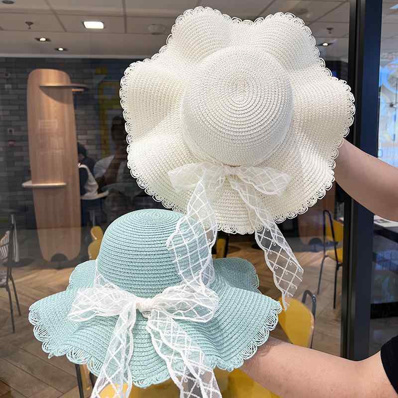 春 コーデ オシャレ 小物 アイテム レディース レース　麦わら帽子　女性用　つば広　フィッシャーマンハット　バケットハット　サンハット