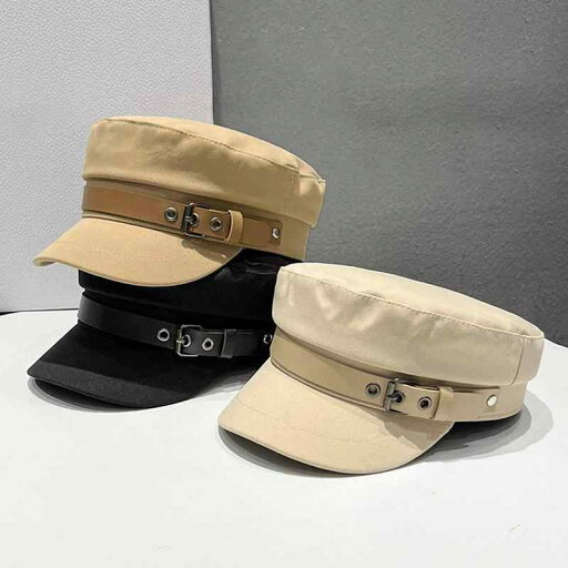 春 コーデ オシャレ 小物 アイテム レディース ペインター ハット ベルトバックル フラットトップ つば有り 帽子 キャップ レトロ 春 コーデ オシャレ 小物 アイテム レディース ペインター ハット ベルトバックル フラットトップ つば有り 帽子 キャップ レトロ