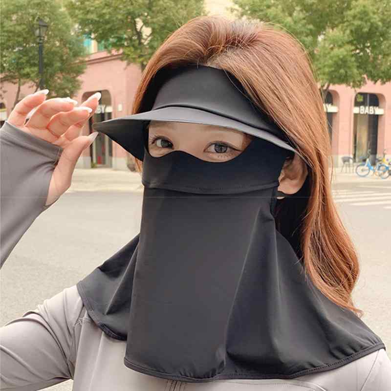 春 コーデ オシャレ 小物 アイテム レディース 女性用　フルフェイス　サンシェード　オール　ワンクール　通気性　マスク