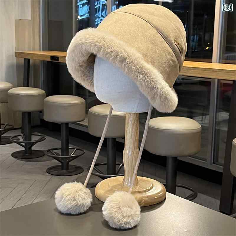 春 コーデ オシャレ 小物 アイテム レディース フィッシャーマンハット　バケットハット　女性用　秋　ベルベット　耳保護　アウトドア