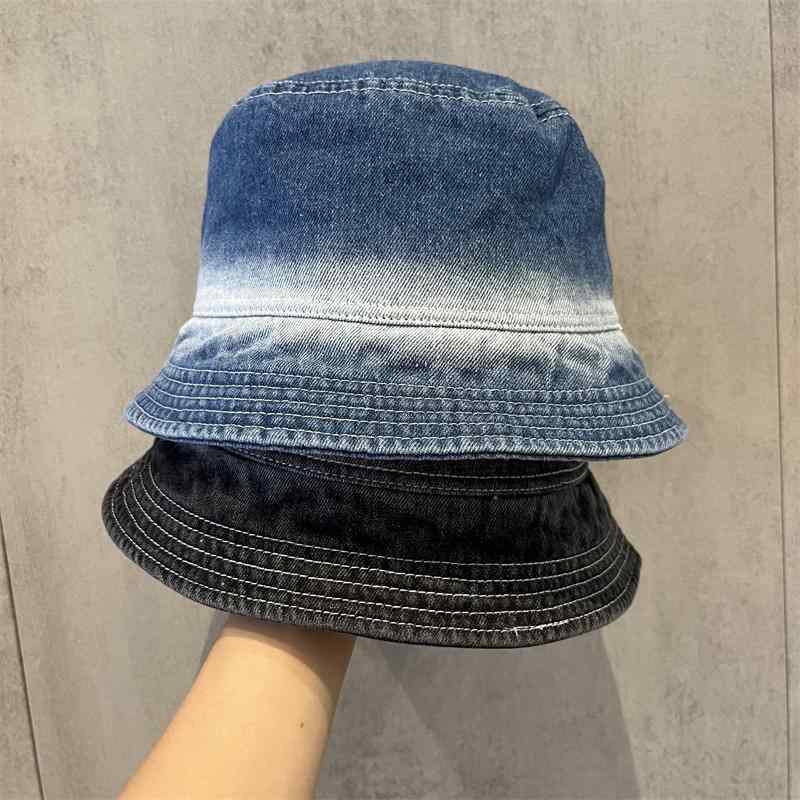 春 コーデ オシャレ 小物 アイテム レディース ウォッシュ　コントラスト　カラーデニム　フィッシャーマンハット　バケットハット　女性用　春　秋　カジュアル　バイザー　ストリート