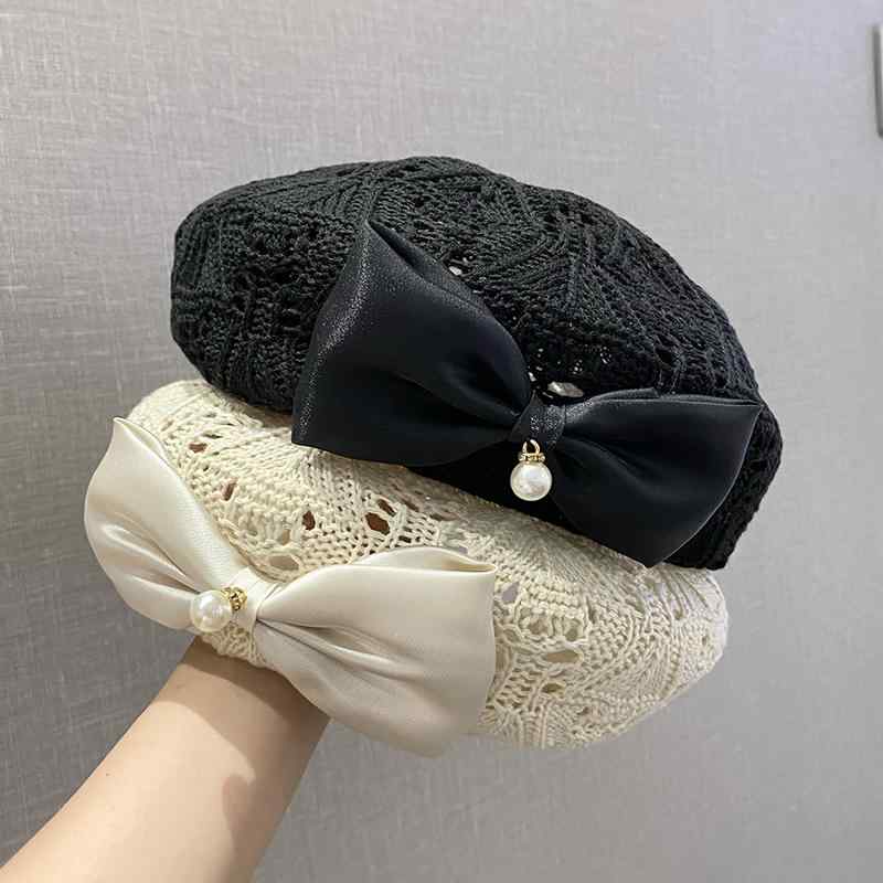 春 コーデ オシャレ 小物 アイテム レディース ベレー帽　ニット帽　キャップ　通気性　夏