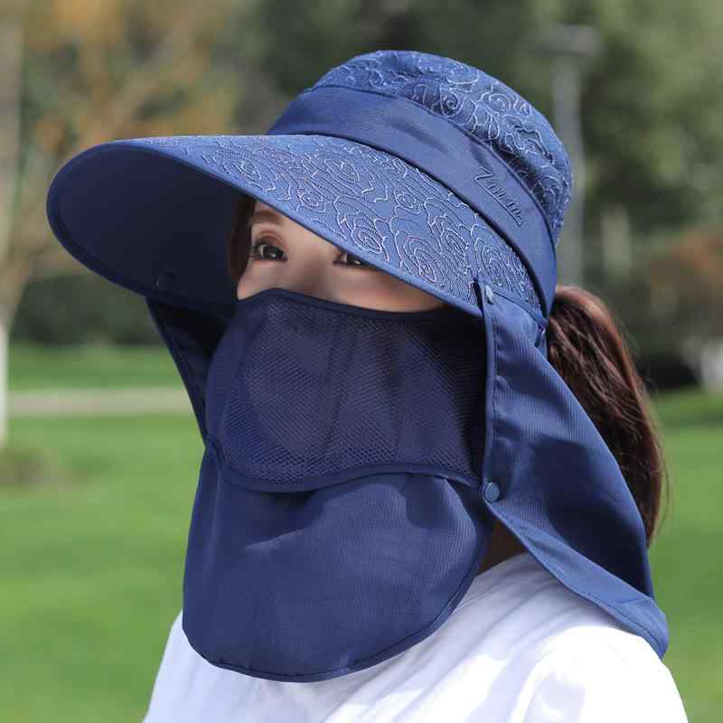 春 コーデ オシャレ 小物 アイテム レディース 夏 女性用 つば広 フェイスカバー マスク サンハット 通気性 ティー ハットのサムネイル