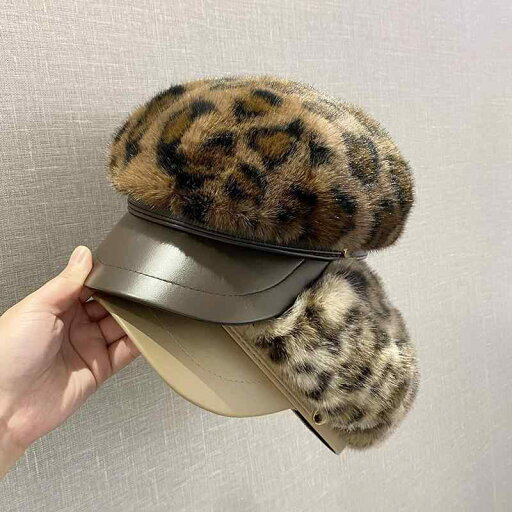 春 コーデ オシャレ 小物 アイテム レディース ヒョウ柄 八角形 女性用 革 つば有り 帽子 キャップ ステッチ 春 コーデ オシャレ 小物 アイテム レディース ヒョウ柄 八角形 女性用 革 つば有り 帽子 キャップ ステッチ