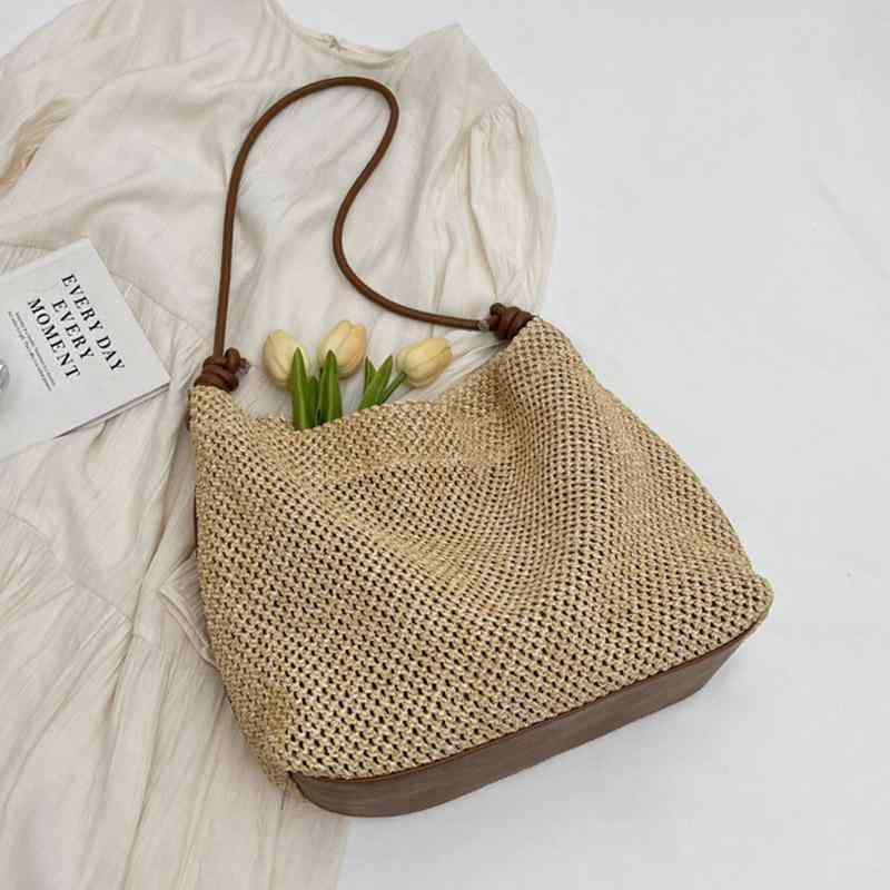 レディース 鞄 カバン バック ファッション オシャレ アイテム 小物 夏 大容 通勤 ストローバッグ レトロ クロスボディ ショルダー バッグ