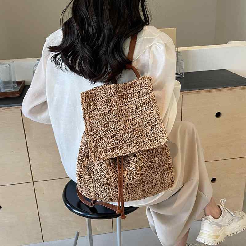 レディース 鞄 カバン バック ファッション オシャレ アイテム 小物 シンプル リュックサック バックパック ストローバッグ カジュアル ビーチ バッグ 通勤 バッグ