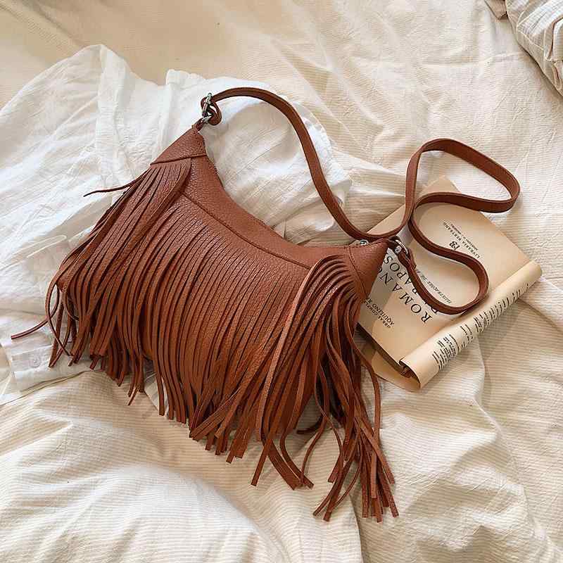 レディース 鞄 カバン バック ファッション オシャレ アイテム 小物 バッグ レトロ タッセル バッグ スイート カジュアル クロスボディ バッグ