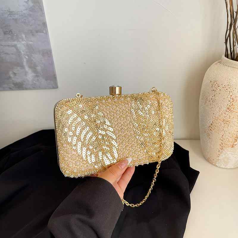 レディース 鞄 カバン バック ファッション オシャレ アイテム 小物 チェーン クロスボディ バッグ ハイエンド リーフ クラッチバック バッグ