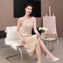 春 コーデ レディース ファッション オシャレシンプル きれいめ ナチュラル 上品カジュアル 女性用 婦人服 ワンピース ドレス レディース 夏 大きいサイズ ベース スカート 小 ハイエンド アセテート サテン ミディ