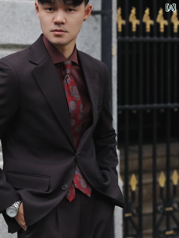 メンズ ファッション 服 用 オシャレ シンプル 大人 かっこいい 大きいサイズ ストリート 紳士服 イタリアン スリム フィット ビジネス 結婚式 ウール レトロ スーツ ジャケット