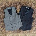 メンズ ファッション 服 用 オシャレ シンプル 大人 かっこいい 大きいサイズ ストリート 紳士服 ダブルブレスト スリム ベスト ジャケット 立体 Vネック シンプル ツイード ウール