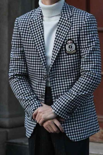 メンズ ファッション 服 用 オシャレ シンプル 大人 かっこいい 大きいサイズ ストリート 紳士服 S M レトロ 千鳥格子 白 チェック スリム パーティー アメリカン バッジ スーツ メンズ ファッション 服 用 オシャレ シンプル 大人 かっこいい 大きいサイズ ストリート 紳士服 S M レトロ 千鳥格子 白 チェック スリム パーティー アメリカン バッジ スーツ