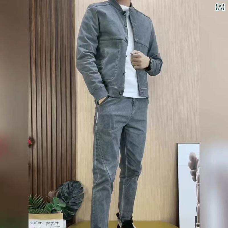 メンズ ファッション 服 用 オシャレ シンプル 大人 かっこいい 大きいサイズ ストリート 紳士服 ライト ハイエンド ツーピース スーツ カジュアル 韓国スタイル スリム