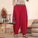 アジアンテイスト 衣装 メンズ ファッション 服 用 オシャレ シンプル 大人 かっこいい 大きいサイズ ストリート 紳士服 夏 民族風 綿麻 パンツ ゆったり クロッチ 漢服 ワイドレッグ