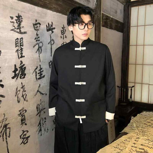 アジアンテイスト 衣装 メンズ ファッション 服 用 オシャレ シンプル 大人 かっこいい 大きいサイズ ストリート 紳士服 ジャケット スーツ 黒 ハイエンド 民族風 ボタン カジュアル アジアンテイスト 衣装 メンズ ファッション 服 用 オシャレ シンプル 大人 かっこいい 大きいサイズ ストリート 紳士服 ジャケット スーツ 黒 ハイエンド 民族風 ボタン カジュアル