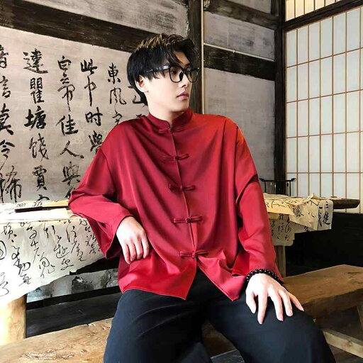 アジアンテイスト 衣装 メンズ ファッション 服 用 オシャレ シンプル 大人 かっこいい 大きいサイズ ストリート 紳士服 スーツ 長袖 シャツ 無地 スタンドカラー レトロ ボタン トップ アジアンテイスト 衣装 メンズ ファッション 服 用 オシャレ シンプル 大人 かっこいい 大きいサイズ ストリート 紳士服 スーツ 長袖 シャツ 無地 スタンドカラー レトロ ボタン トップ