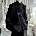 アジアンテイスト 衣装 メンズ ファッション 服 用 オシャレ シンプル 大人 かっこいい 大きいサイズ ストリート 紳士服 カジュアル ウール コート ハイエンド スタンドカラー チュニック スーツ