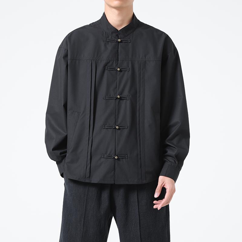 アジアンテイスト衣装 メンズ ファッション 服 用 オシャレ シンプル 大人 かっこいい 大きいサイズ ストリート 紳士服 ボタン ダウン スーツ シャツ 長袖 ハイエンド トップ