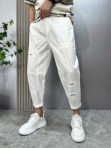 メンズ ファッション 男性用 オシャレ シンプル 大人 かっこいい 大きいサイズ ストリート 紳士服 白 韓国 夏 薄手 カジュアル ウエスト ゴム ストレート レッグ 九分丈 メンズ ファッション 男性用 オシャレ シンプル 大人 かっこいい 大きいサイズ ストリート 紳士服 白 韓国 夏 薄手 カジュアル ウエスト ゴム ストレート レッグ 九分丈