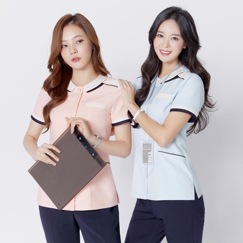 レディース ファッション 業務 ユニフォーム 制服 コスプレ衣装 夏 美容部員 スパ ネイル タトゥー アーティスト パンツ スーツ 韓国スタイル 制服