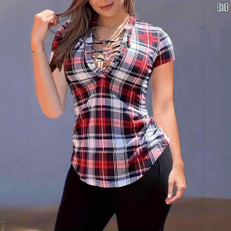 レディース 女性用 トップス プリント 紐 ブラウス シャツ インナー トップス コットン混紡紡 デイリー オフィス フェミニン スタンドカラー リボン シルエット