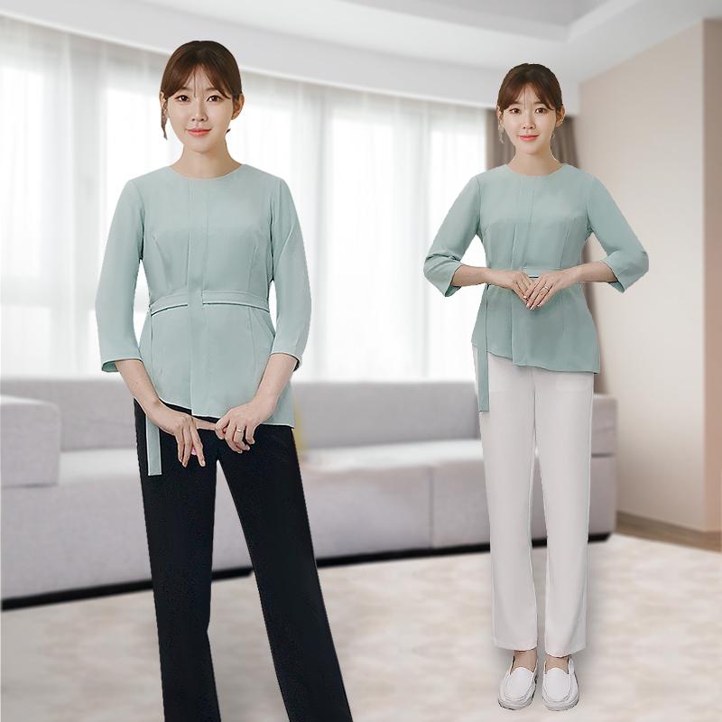 レディース ファッション 業務 ユニフォーム 制服 コスプレ衣装 韓国スタイル 美容 サロン 美容部員 パンツ スーツ スパ マネージャー タトゥー ネイルセラピー 技術者 制服