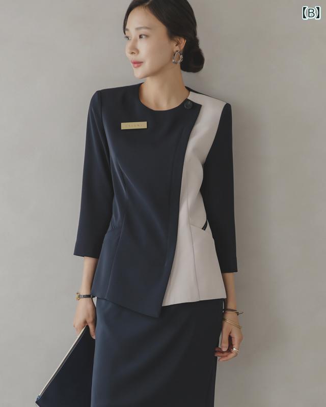 レディース ファッション 業務 ユニフォーム 制服 コスプレ衣装 美容院 ハイエンド 美容部員 スーツ フィットネスクラブ フロント 韓国スタイル licot-12810424 リコット サンプル画像3