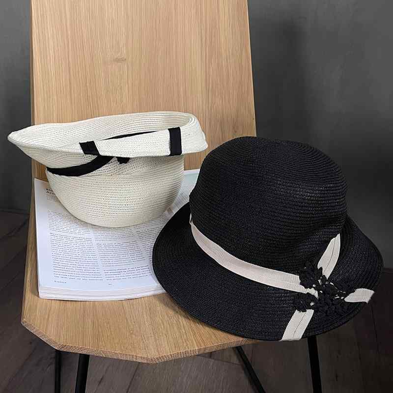 春 コーデ オシャレ 小物 アイテム レディース エレガント レース つば広 麦わら帽子 夏