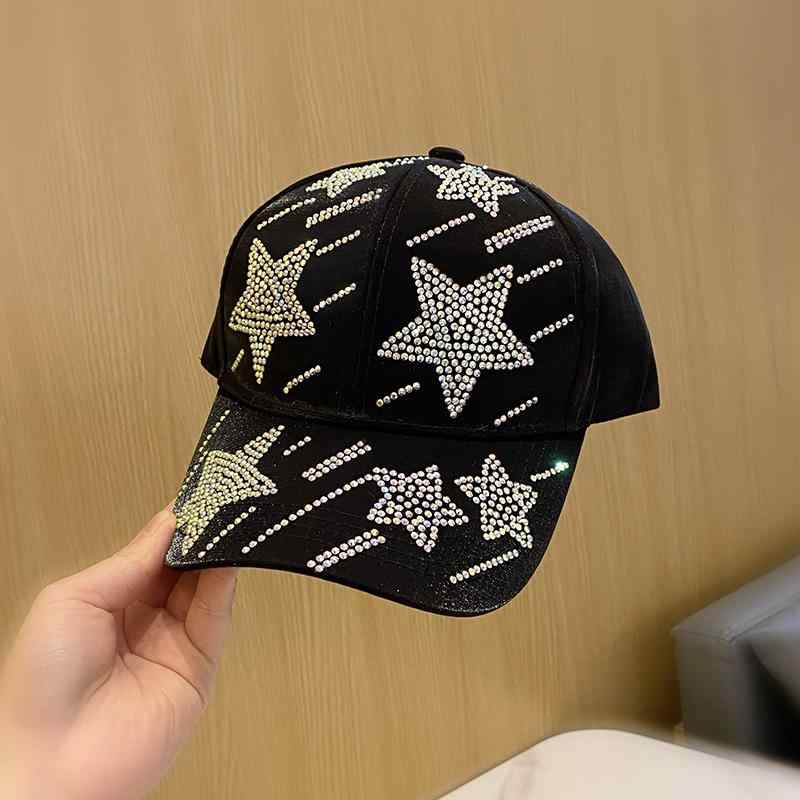 乐天商城 - 春 コーデ オシャレ 小物 アイテム レディース ラインストーン　キャップ　ストリート　野球帽　ベースボール　キャップ　女性用