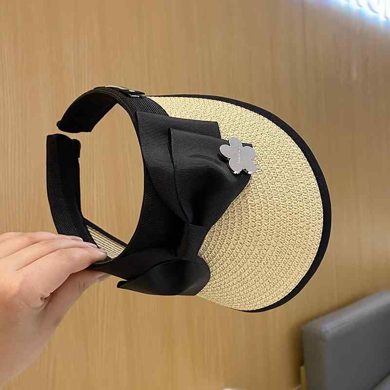 春 コーデ オシャレ 小物 アイテム レディース 女性用 夏 バカンス リボン ヘッド バンド ハット 通気性 麦わら帽子 サンハット