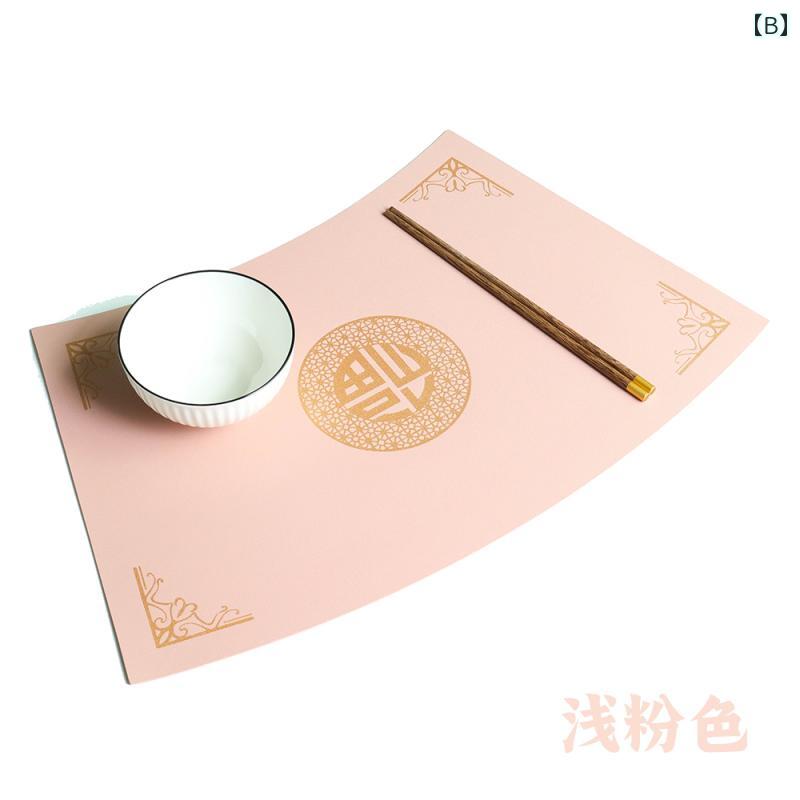 キッチン用品 カトラリー オシャレ アイテム 小物 調理器具 プレースマット 単品 クラシック 扇形 ダイニング 防水 耐油性 マット