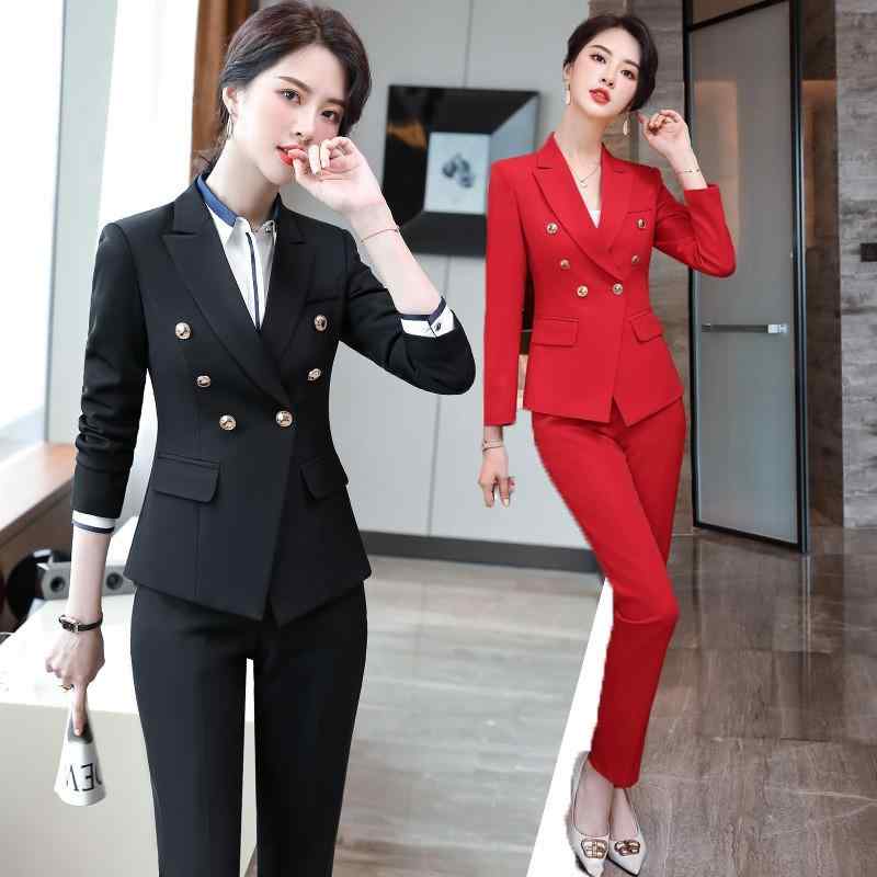 レディース ファッション 業務 ユニフォーム 制服 コスプレ衣装 スーツ OL ブラック ダブルブレスト ジャケット ビジネス フォーマルウェア