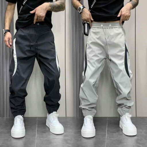 メンズ ファッション 服 男性用 オシャレ シンプル 大人 かっこいい ストリート カラーマッチング ゆったり カフス パンツ ズボン 履物 立体 裁断 メンズ ファッション 服 男性用 オシャレ シンプル 大人 かっこいい ストリート カラーマッチング ゆったり カフス パンツ ズボン 履物 立体 裁断